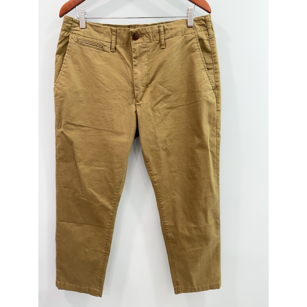 American Eagle Flex Khaki Chino Pants 34x30 Stretch Casual Slim Men's Tan